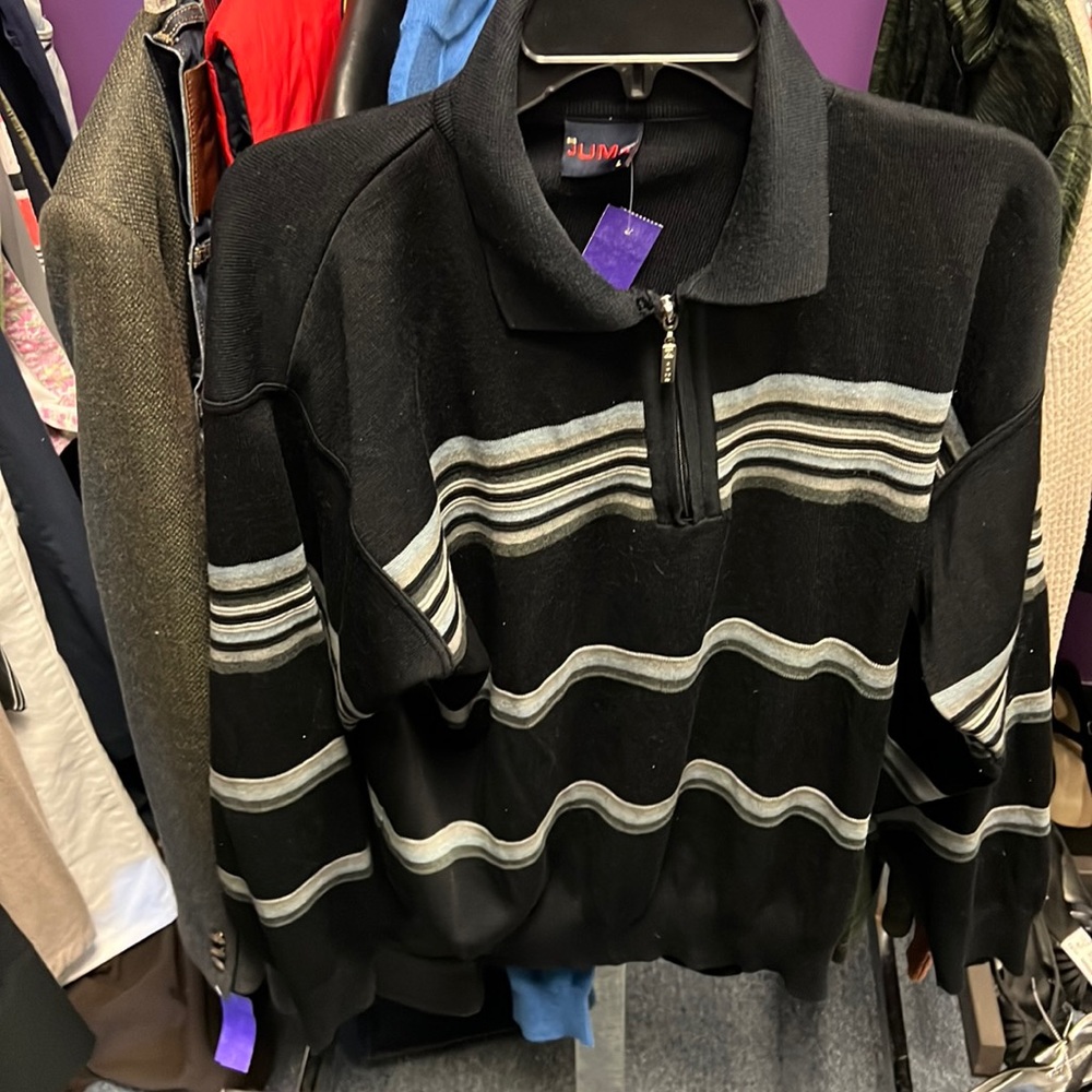💜Mens Big Juma Black Sweater L